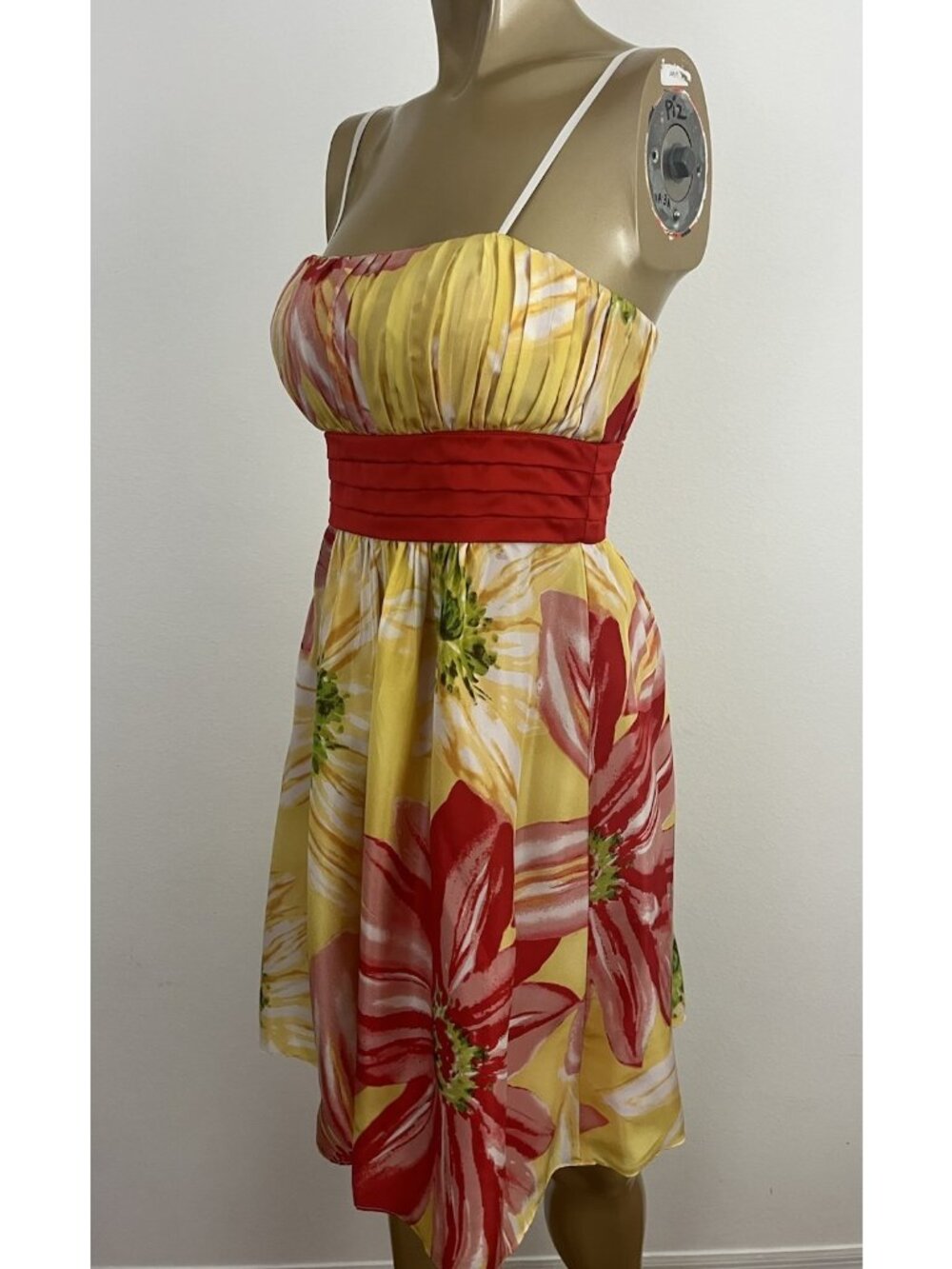 BCBG Paris Women's 2 Silk Floral Strapless Dress Tea Party Cocktail - Picture 7 of 15